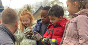 School pupils enjoying an outdoor learning session